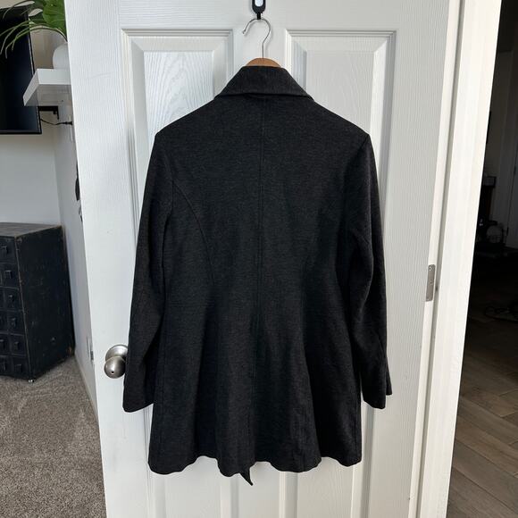 cabi gray double breasted coat womens large soft stretch jacket work casual fall - Picture 3 of 9
